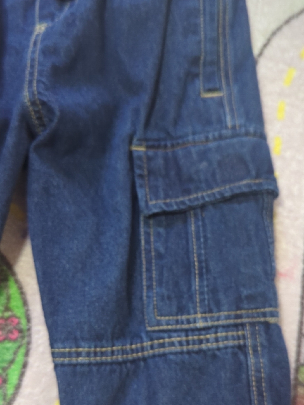 Boys Size S (7-8) Cargo Style Jeans-like New - Picture 2 of 7